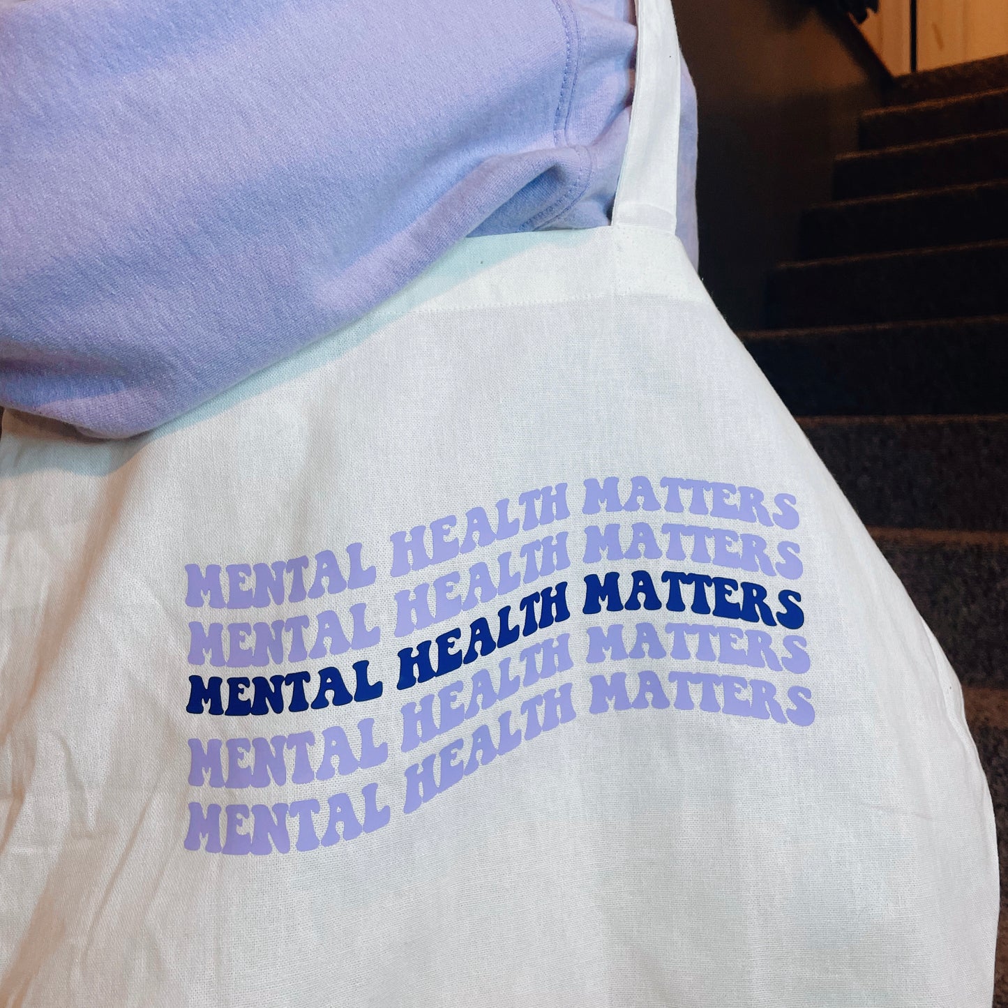 Purple Mental Health Matters Tote bag