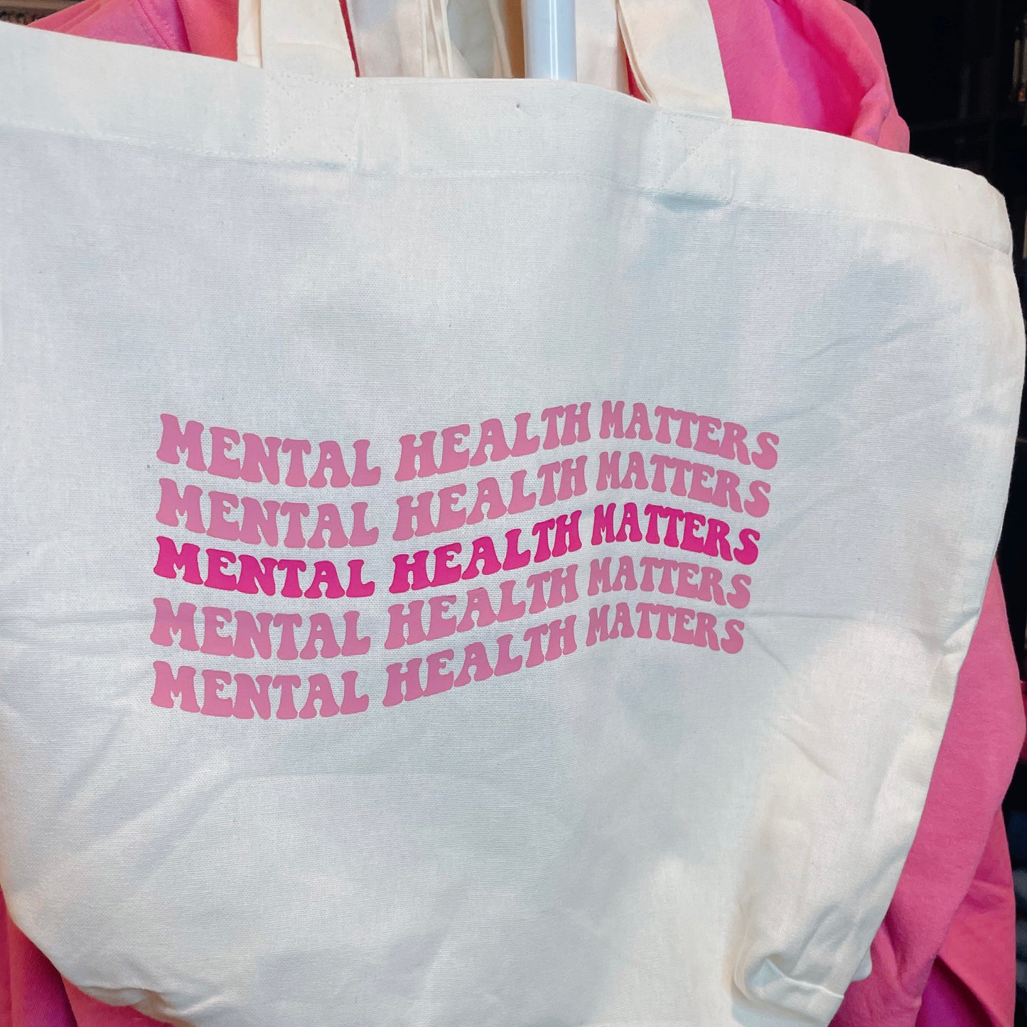 Pink Mental Health Matters Tote bag