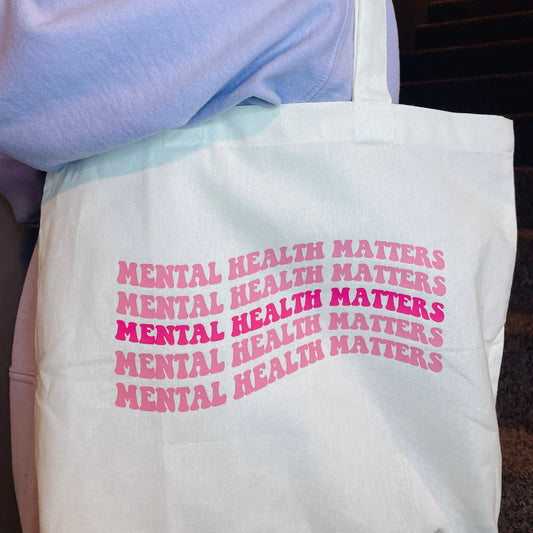 Pink Mental Health Matters Tote bag