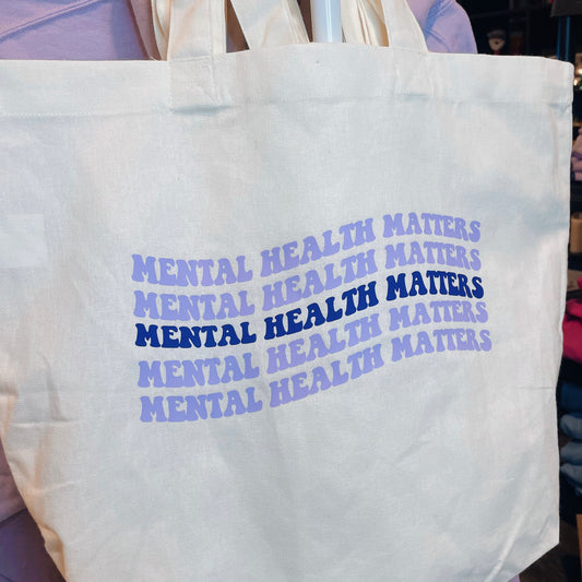 Purple Mental Health Matters Tote bag
