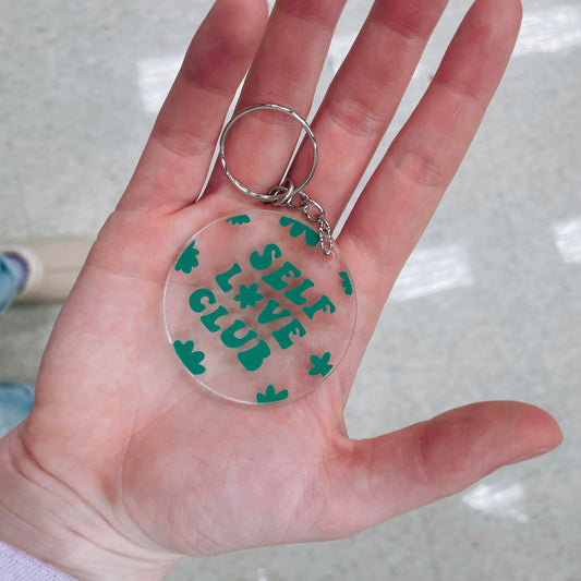 Green Self Love Club Keychain